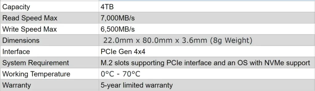 Silicon Power 4TB US75